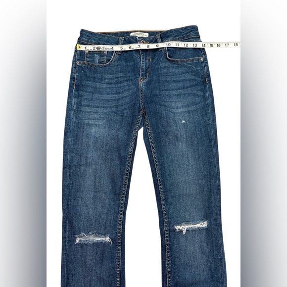 ZARA Premium Denim Collection, Distressed Blue Jeans, Size 6 - Picture 6 of 10